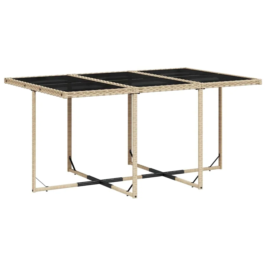 Ensemble à manger de jardin et coussins 11 pcs mélange beige - 3