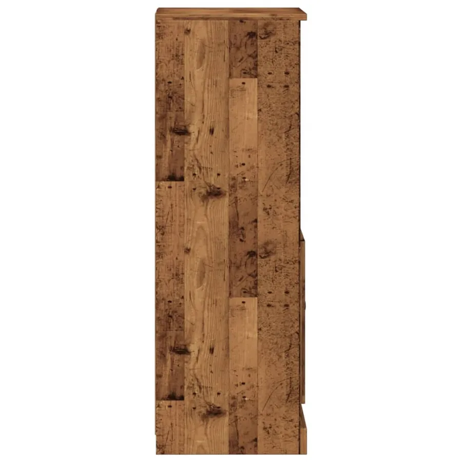 Buffet haut vieux bois 36x35,5x103,5 cm bois d'ingénierie - 6