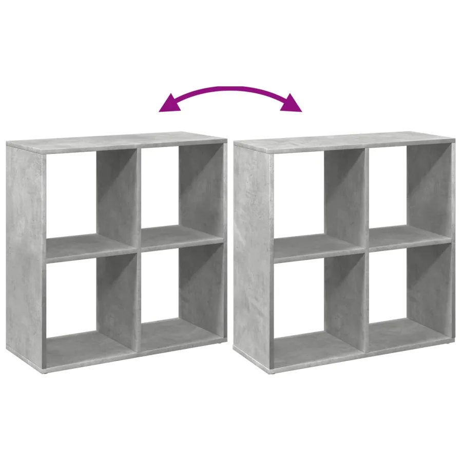 Étagère séparatrice de pièce gris béton 69,5x29x69,5 cm - 9