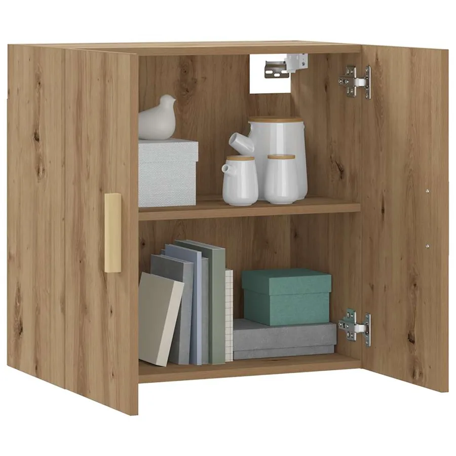 Armoire murale chêne artisanal 60x31x60 cm bois d'ingénierie - 3