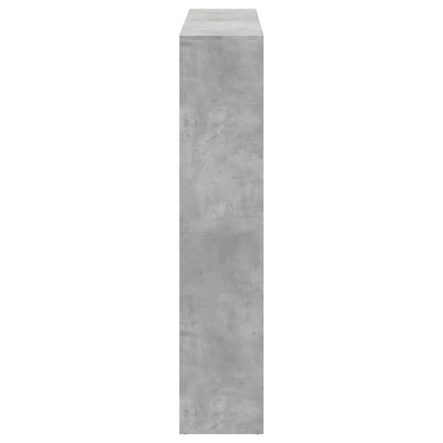 Bibliothèque gris béton 137,5x29x137,5 cm bois d'ingénierie - 6