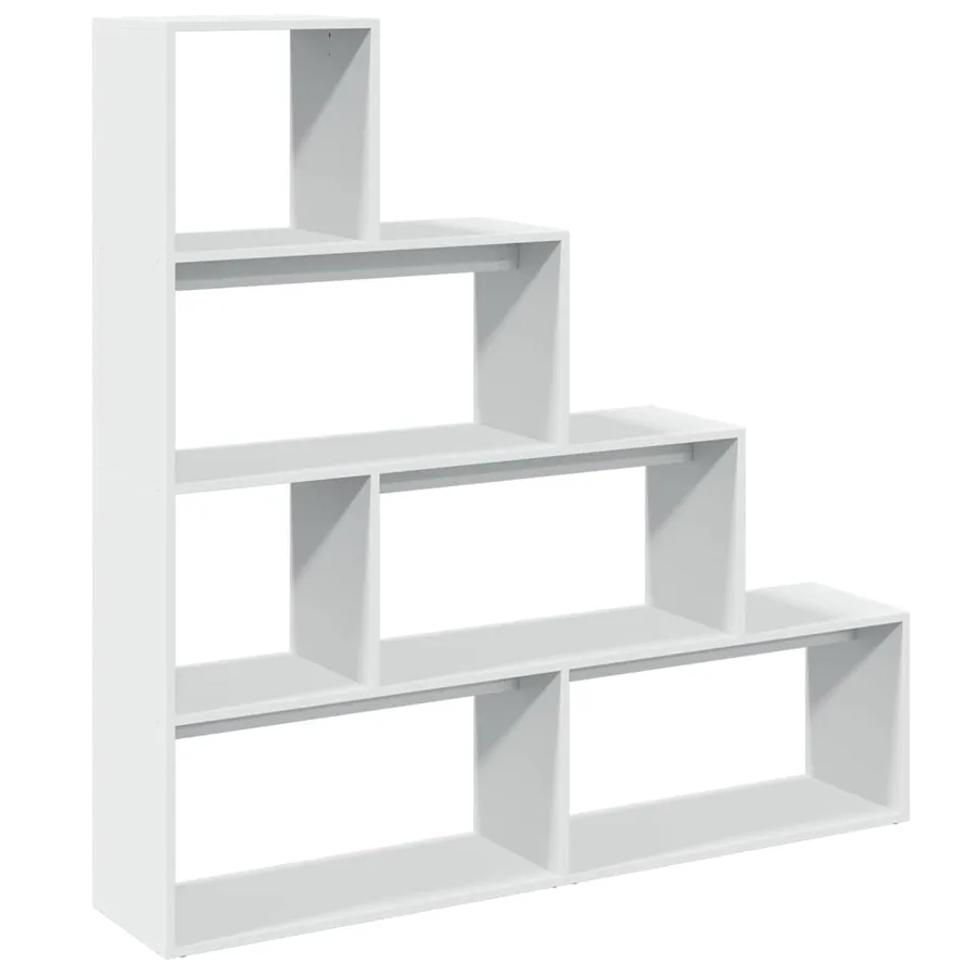 Étagère séparatrice de pièce à 4 niveaux blanc 143,5x29x143,5cm - 2