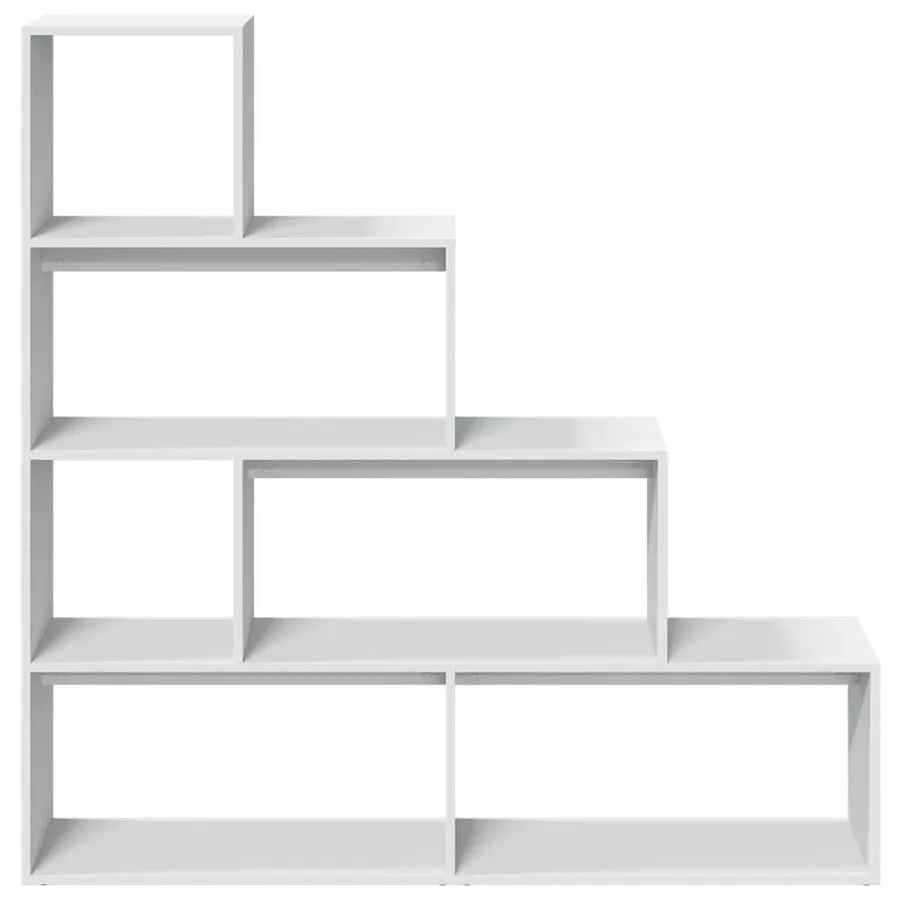 Étagère séparatrice de pièce à 4 niveaux blanc 143,5x29x143,5cm - 5