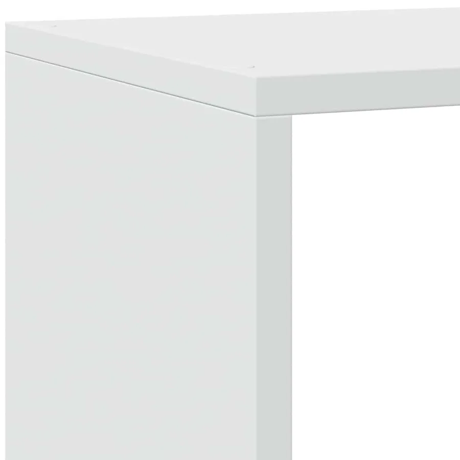 Étagère séparatrice de pièce à 4 niveaux blanc 143,5x29x143,5cm - 8