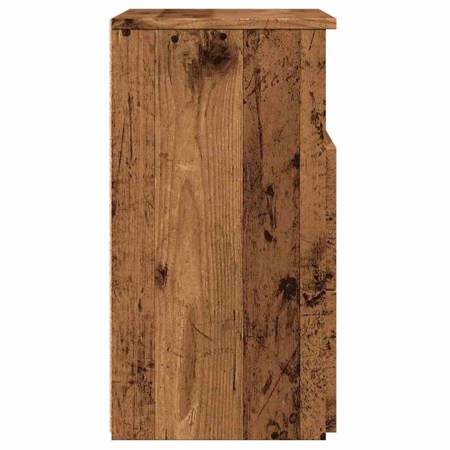 Tables de chevet 2 pcs vieux bois 50x32x60 cm bois d'ingénierie - 7