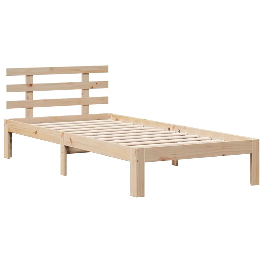 Lit bibliothèque sans matelas 100x200 cm bois massif de pin - 8