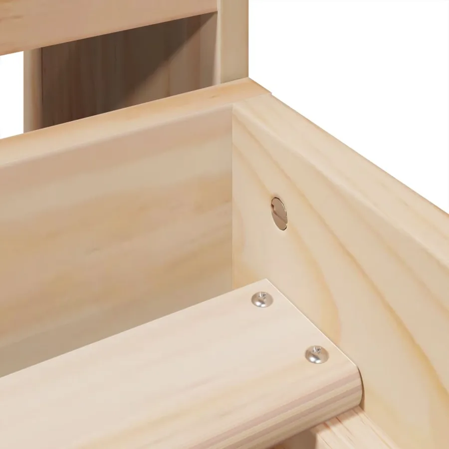 Cadre de lit sans matelas 100x200 cm bois massif de pin - 9