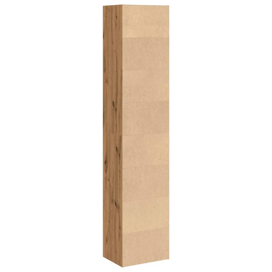 Bibliothèque chêne artisanal 40x30x189 cm bois d'ingénierie - 5