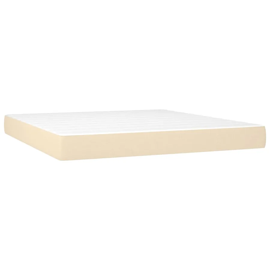 Matelas de lit à ressorts ensachés fermeté moyenne Crème 160x200x20 cm Tissu - 2