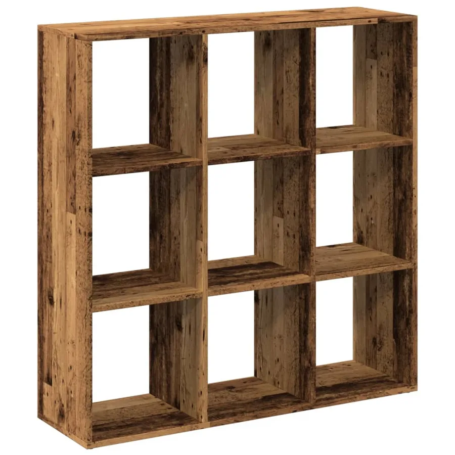Étagère séparatrice de pièce vieux bois 102x29x103,5 cm - 2