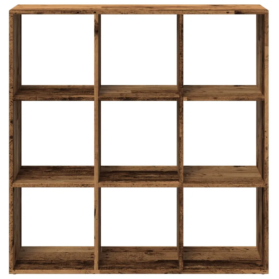 Étagère séparatrice de pièce vieux bois 102x29x103,5 cm - 5