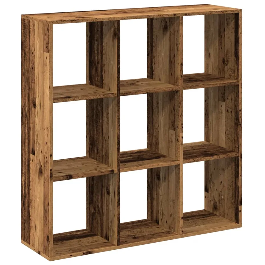 Étagère séparatrice de pièce vieux bois 102x29x103,5 cm - 6