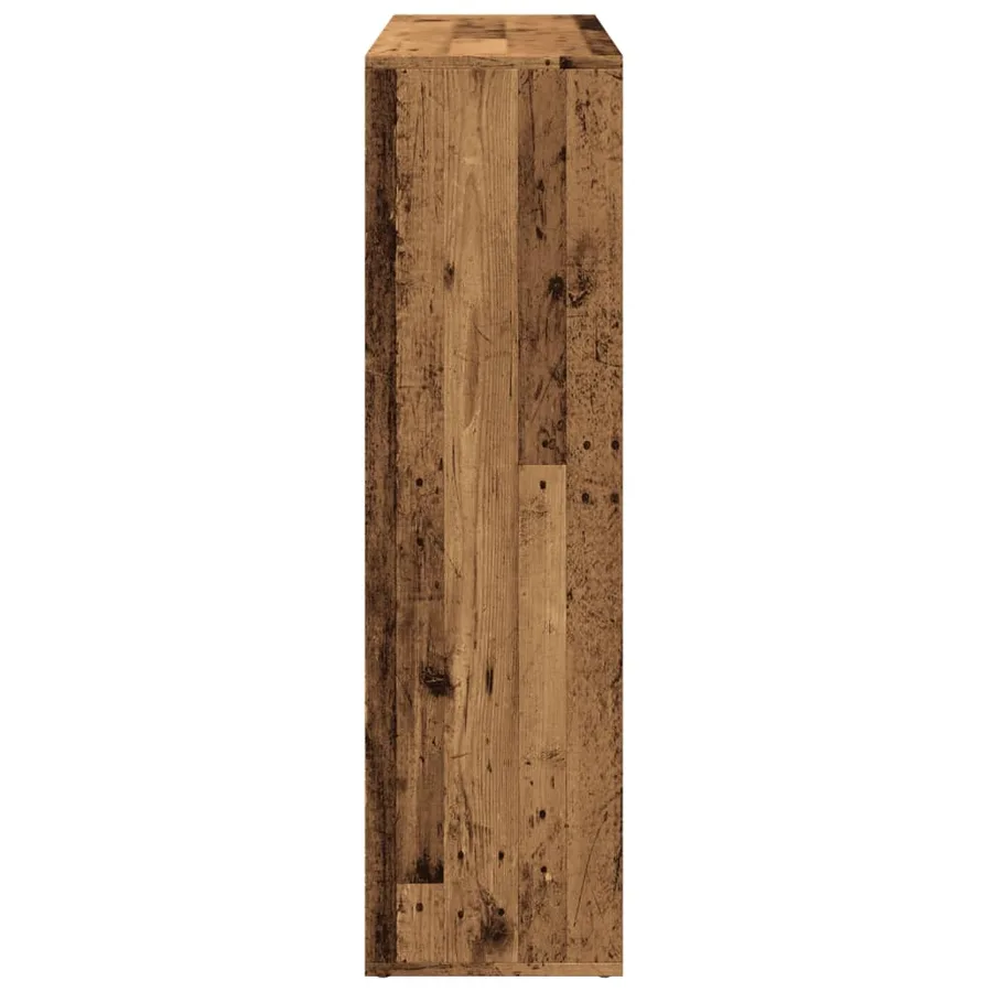 Étagère séparatrice de pièce vieux bois 102x29x103,5 cm - 7