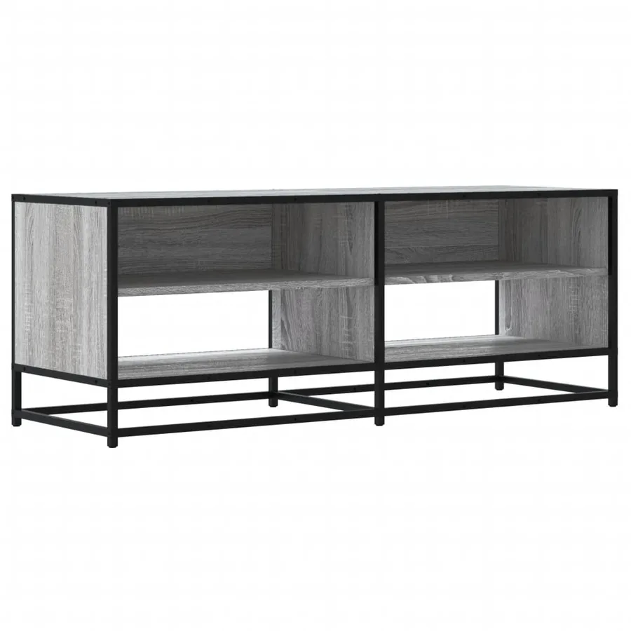 Meuble TV sonoma gris 120,5x40x46 cm bois d'ingénierie et métal - 2