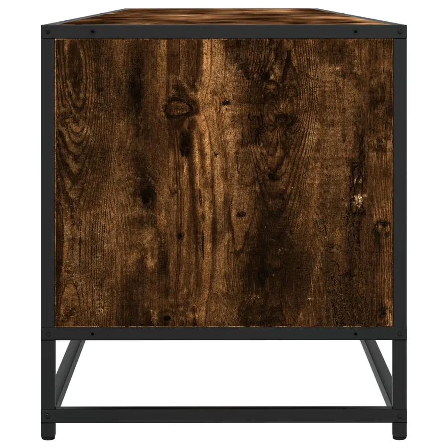 Meuble TV chêne fumé 180x40x46 cm bois d'ingénierie - 6
