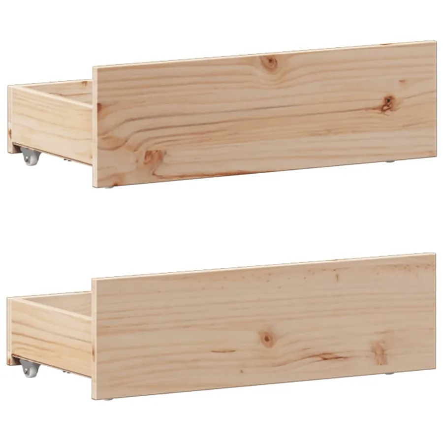 Lit bibliothèque sans matelas 75x190 cm bois de pin massif - 10