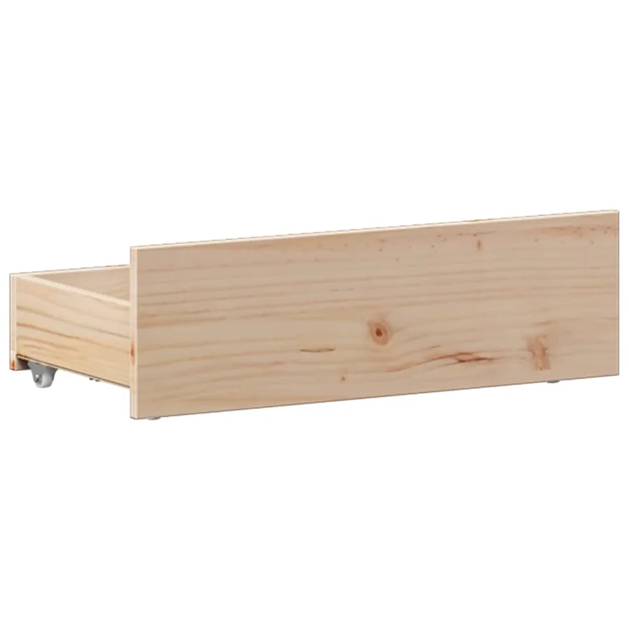 Lit bibliothèque sans matelas 75x190 cm bois de pin massif - 11