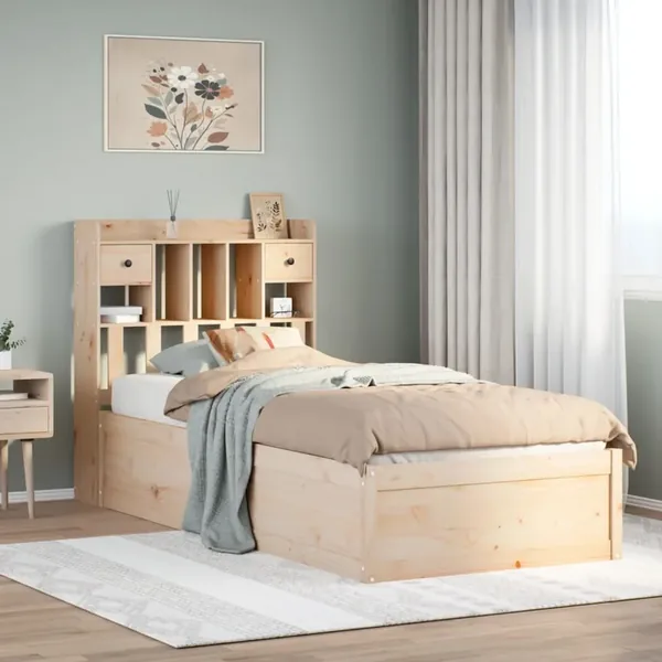 Cadre de lit sans matelas 90x200 cm bois de pin massif