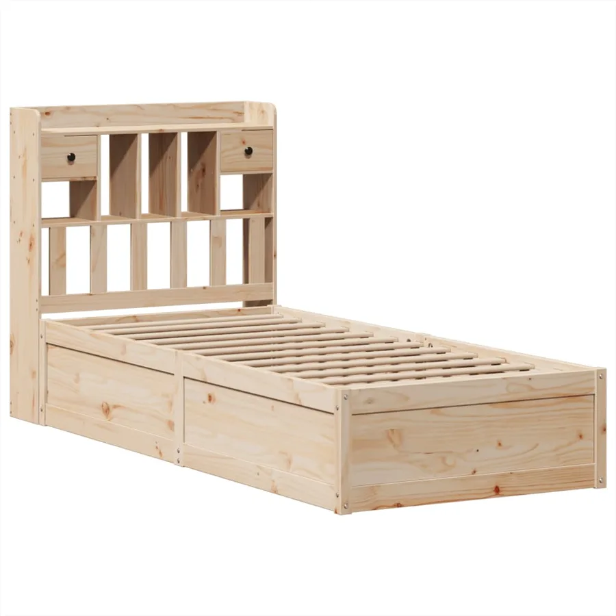 Cadre de lit sans matelas 90x200 cm bois de pin massif - 3