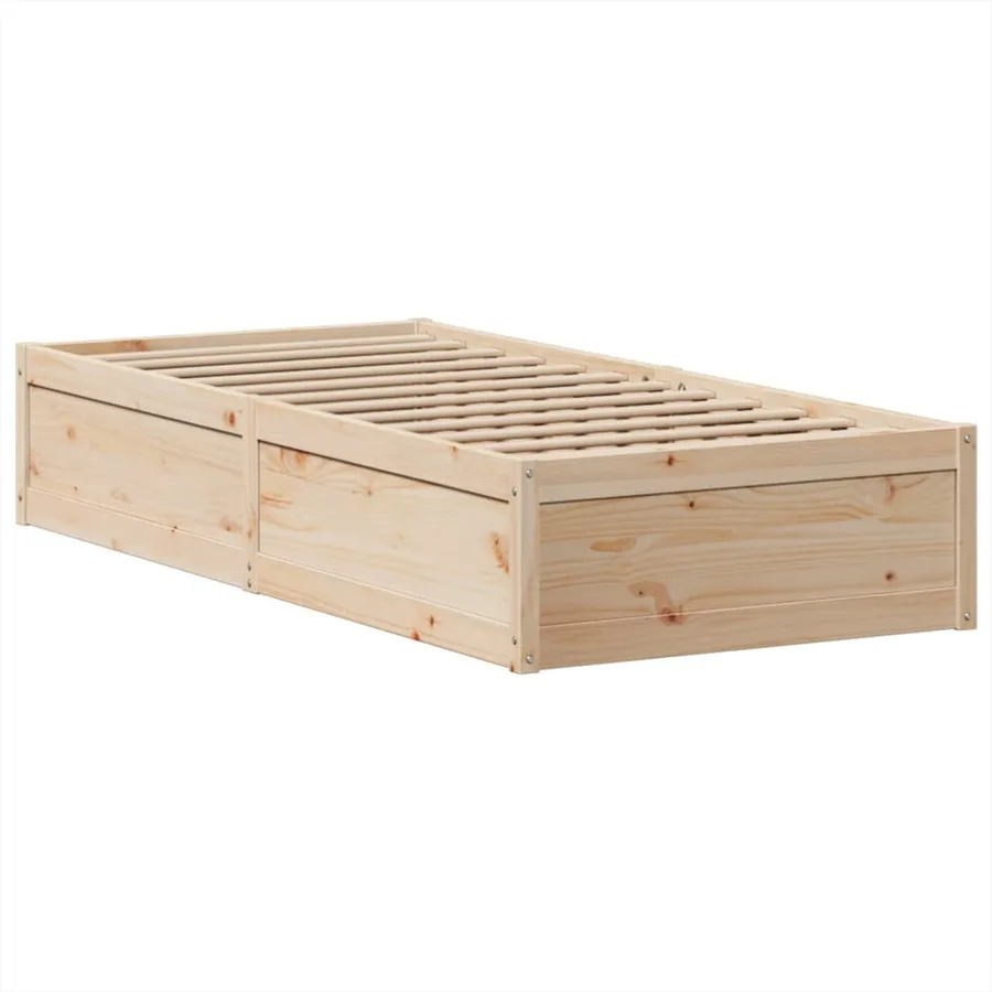 Cadre de lit sans matelas 90x200 cm bois de pin massif - 5