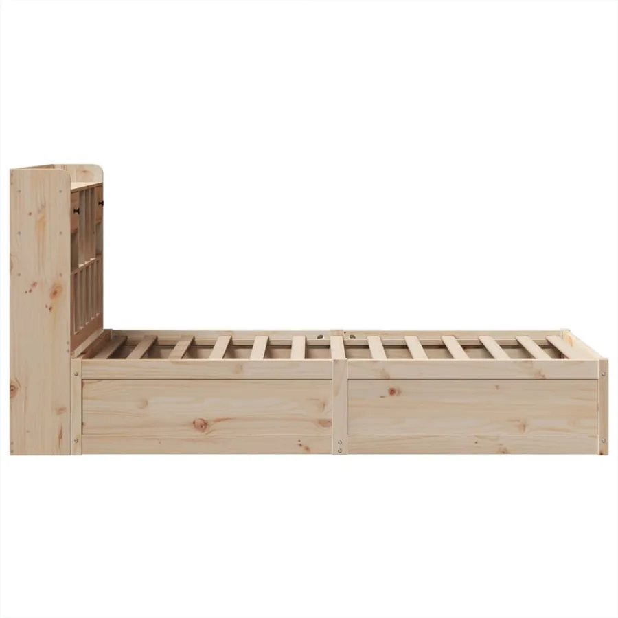 Cadre de lit sans matelas 90x200 cm bois de pin massif - 6