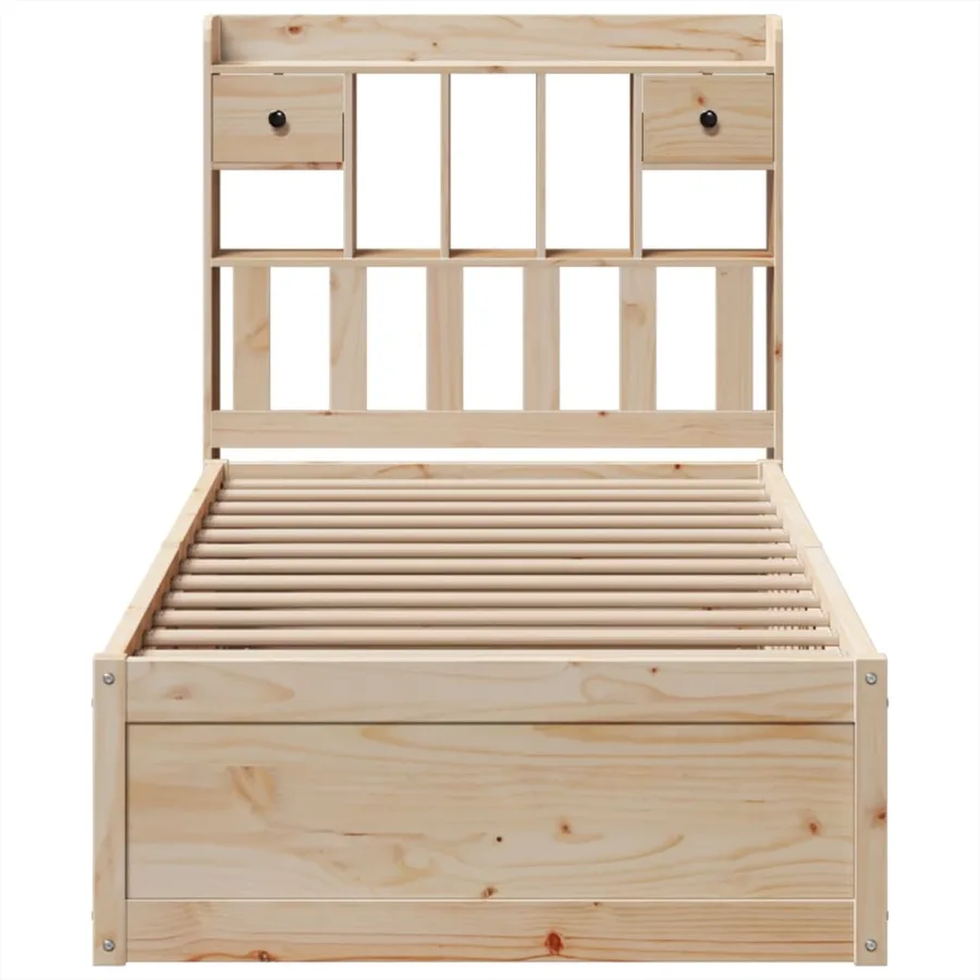 Cadre de lit sans matelas 90x190 cm bois de pin massif - 4