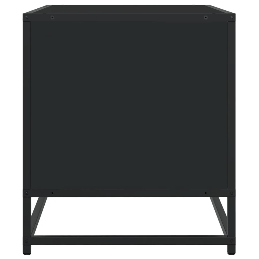 Meuble TV noir 180x40x46 cm bois d'ingénierie - 6