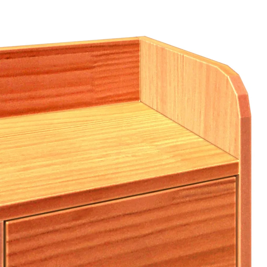 Lit bibliothèque sans matelas cire marron 75x190 cm pin massif - 9