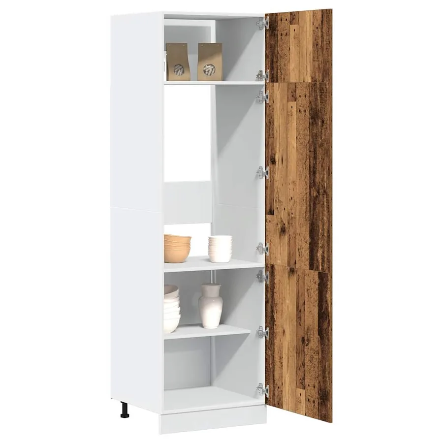 Armoire réfrigérée "Lyon" Bois ancien 60 x 57 x 207 cm Bois d'ingénierie