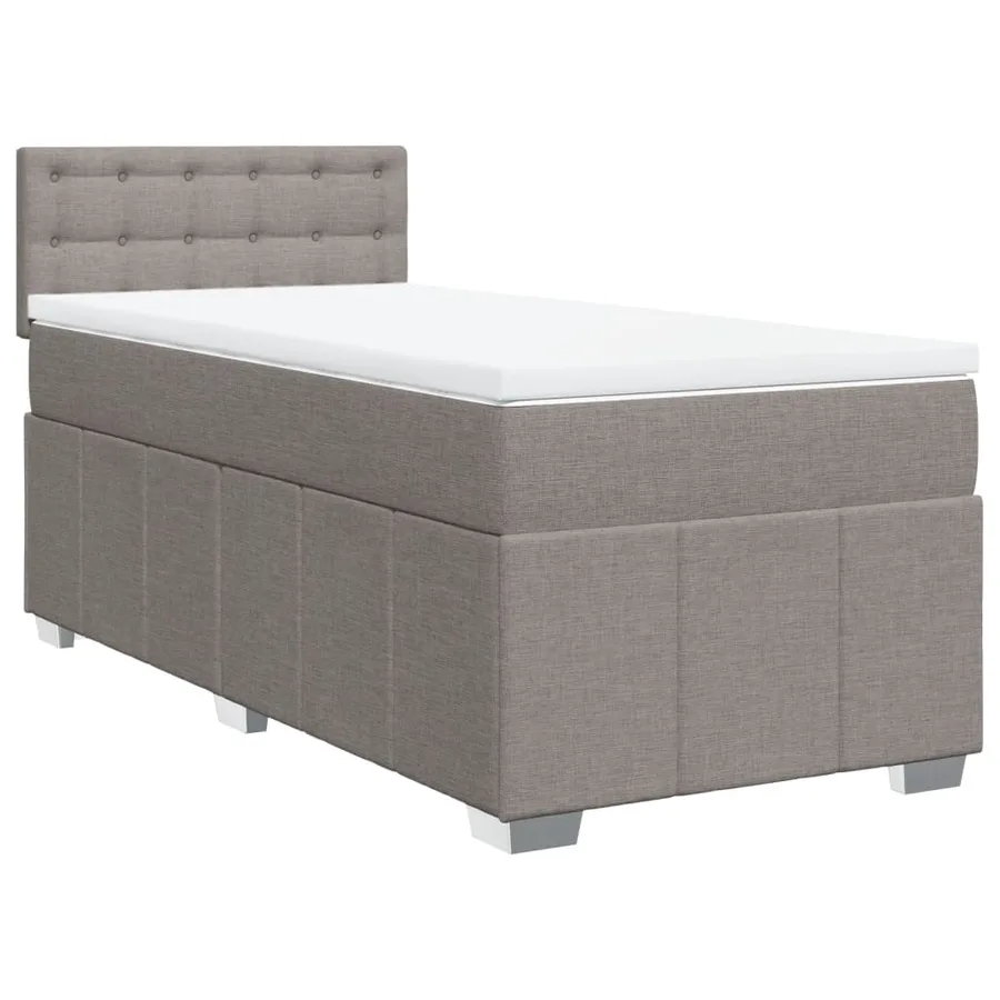 Sommier à lattes de lit avec matelas Taupe 80x200 cm Tissu - 3