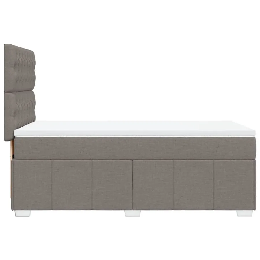 Sommier à lattes de lit avec matelas Taupe 80x200 cm Tissu - 5