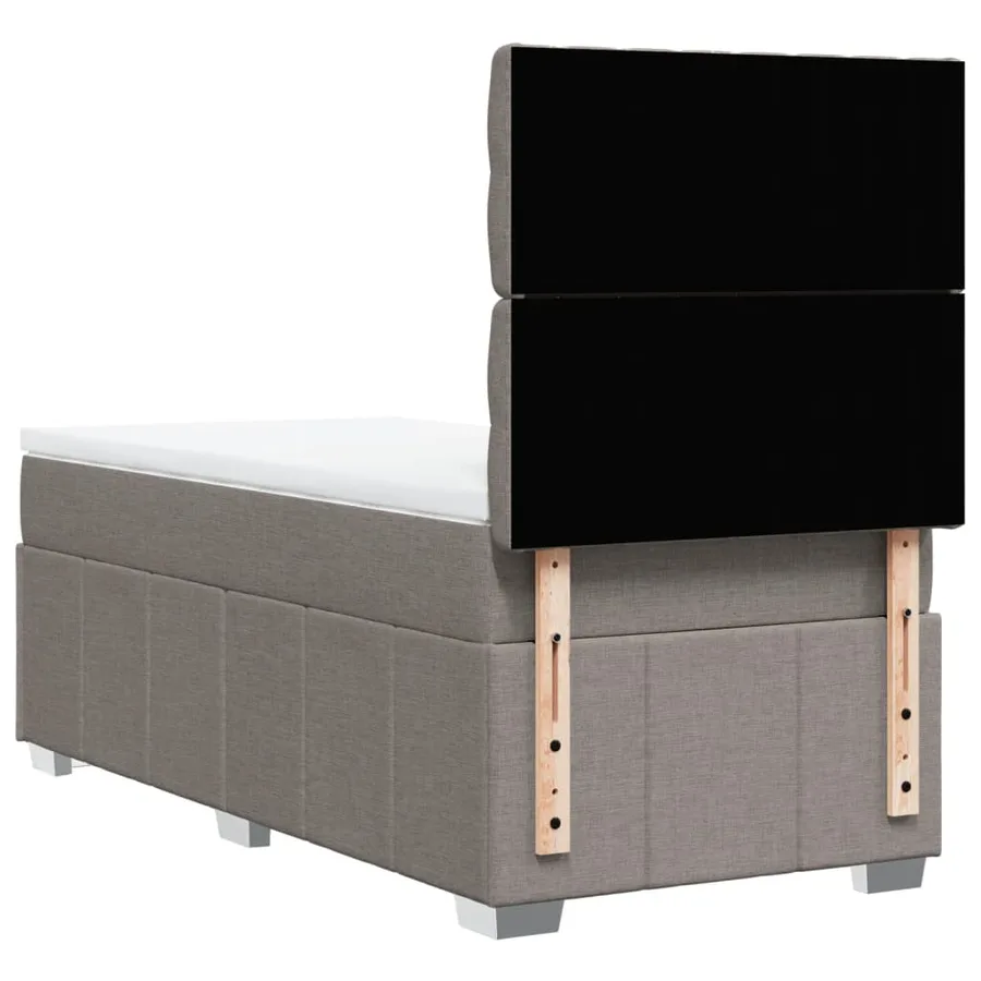 Sommier à lattes de lit avec matelas Taupe 80x200 cm Tissu - 6