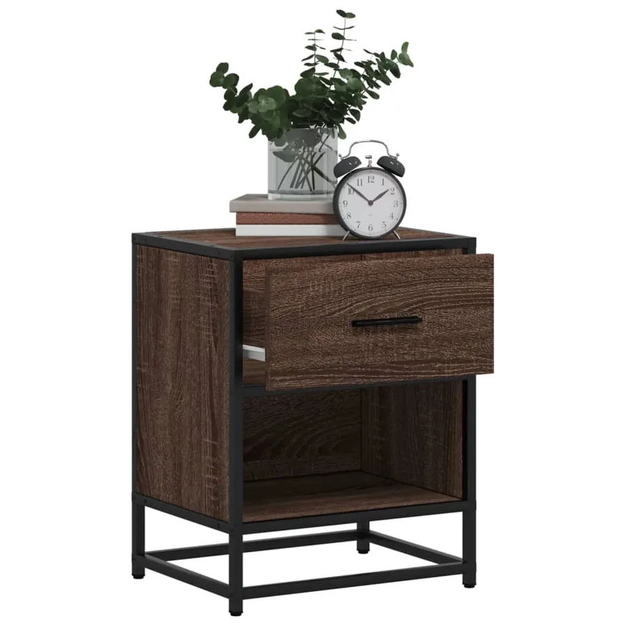 Tables de chevet 2 pcs chêne marron 40x31x50 cm bois ingénierie - 4