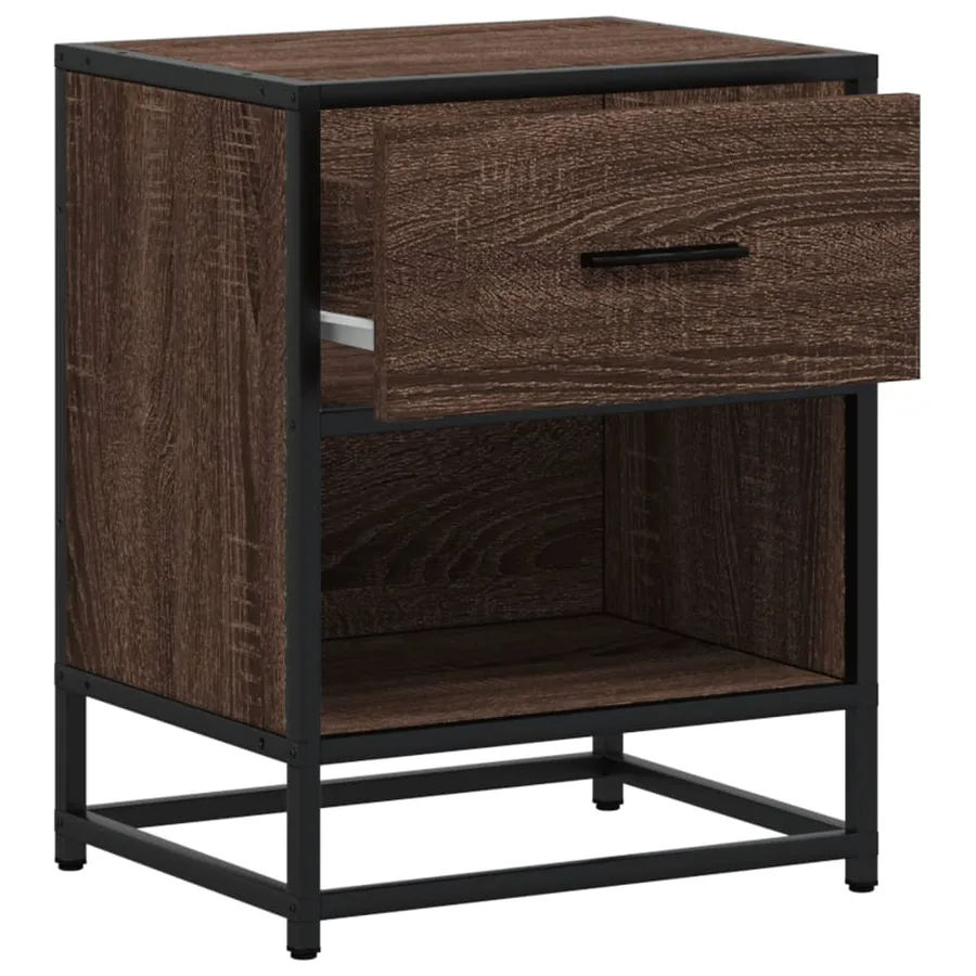 Tables de chevet 2 pcs chêne marron 40x31x50 cm bois ingénierie - 9