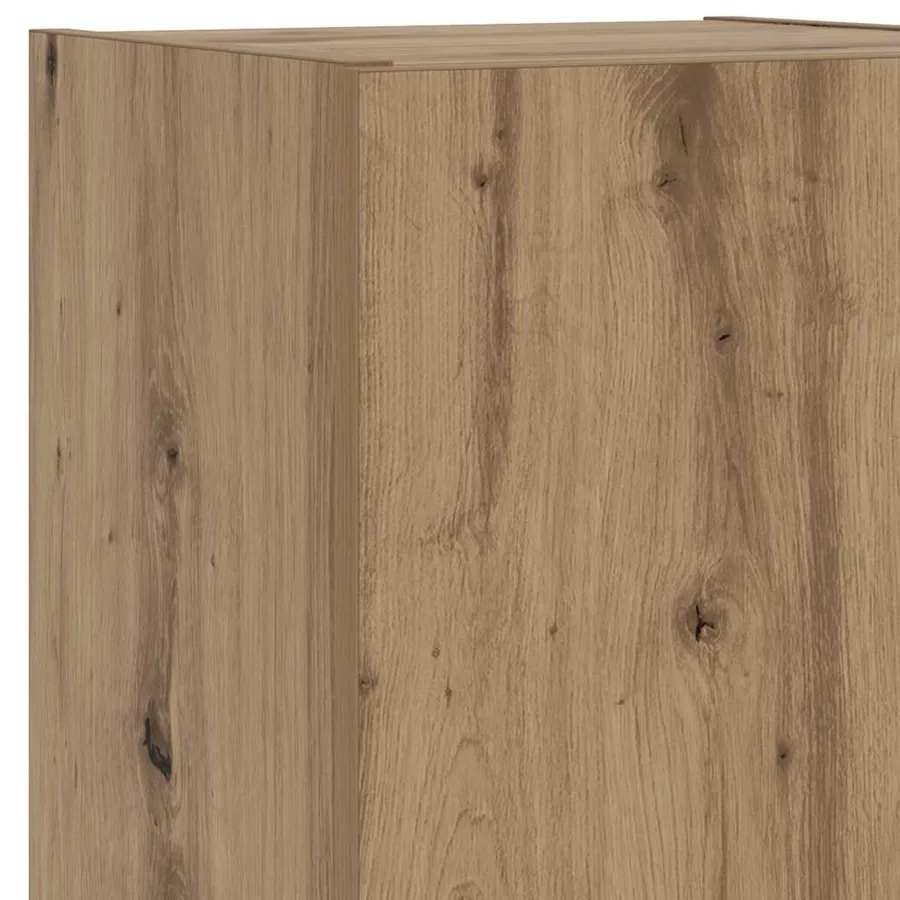 Meuble TV avec lumières LED chêne artisanal 30,5x30x102 cm - 13