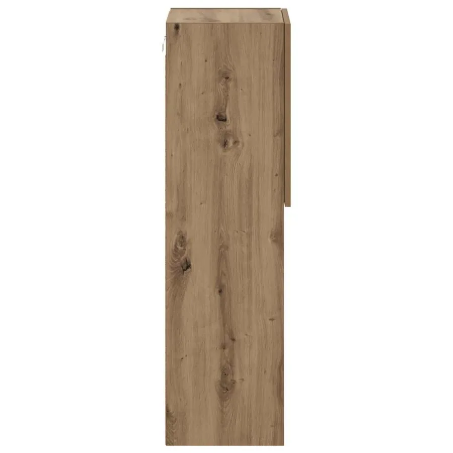 Meuble TV avec lumières LED chêne artisanal 30,5x30x102 cm - 8