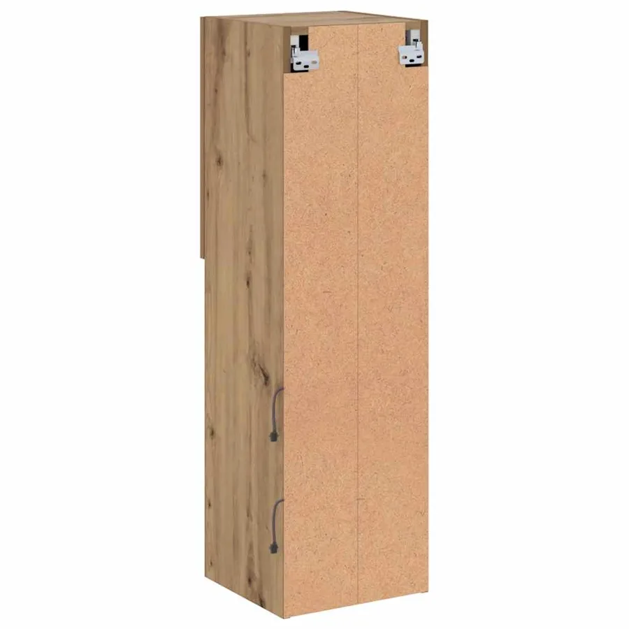 Meuble TV avec lumières LED chêne artisanal 30,5x30x102 cm - 9