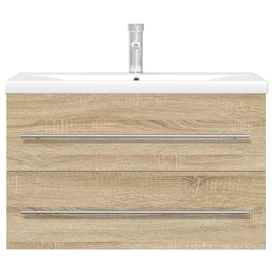 Ensemble de meubles de salle de bain 2 pcs chêne sonoma - 4