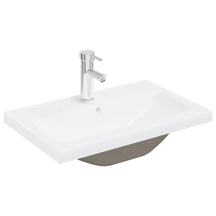Meuble lavabo avec bassin et robinet intégrés chêne artisanal - 4