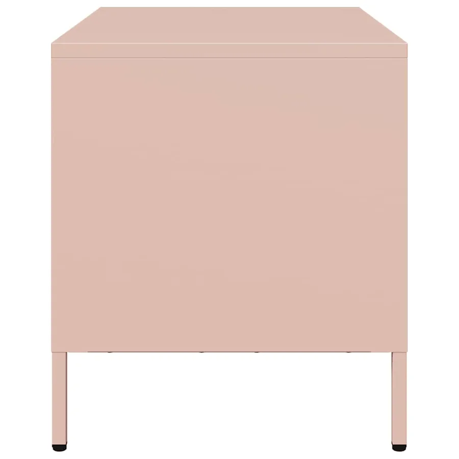 Meuble TV rose 68x39x43,5 cm acier laminé à froid - 6