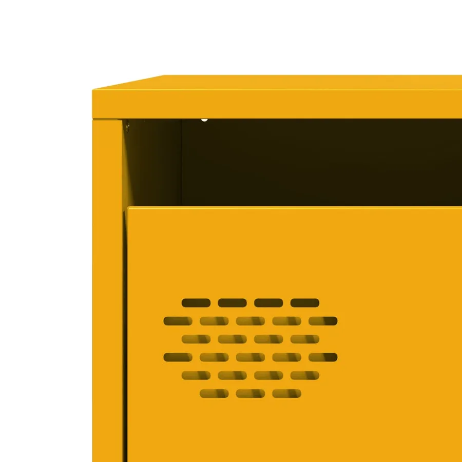 Buffet jaune moutarde 68x39x73,5 cm acier laminé à froid - 10