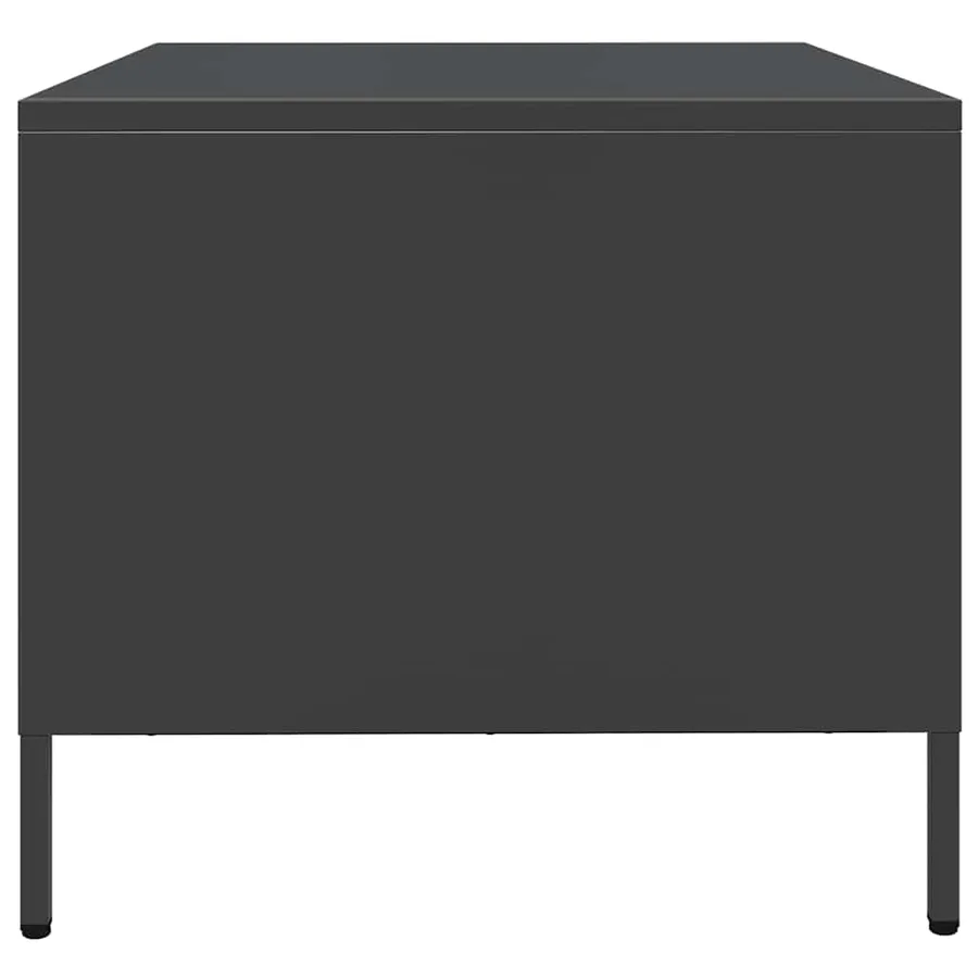 Meuble TV noir 68x50x43,5 cm acier laminé à froid - 7