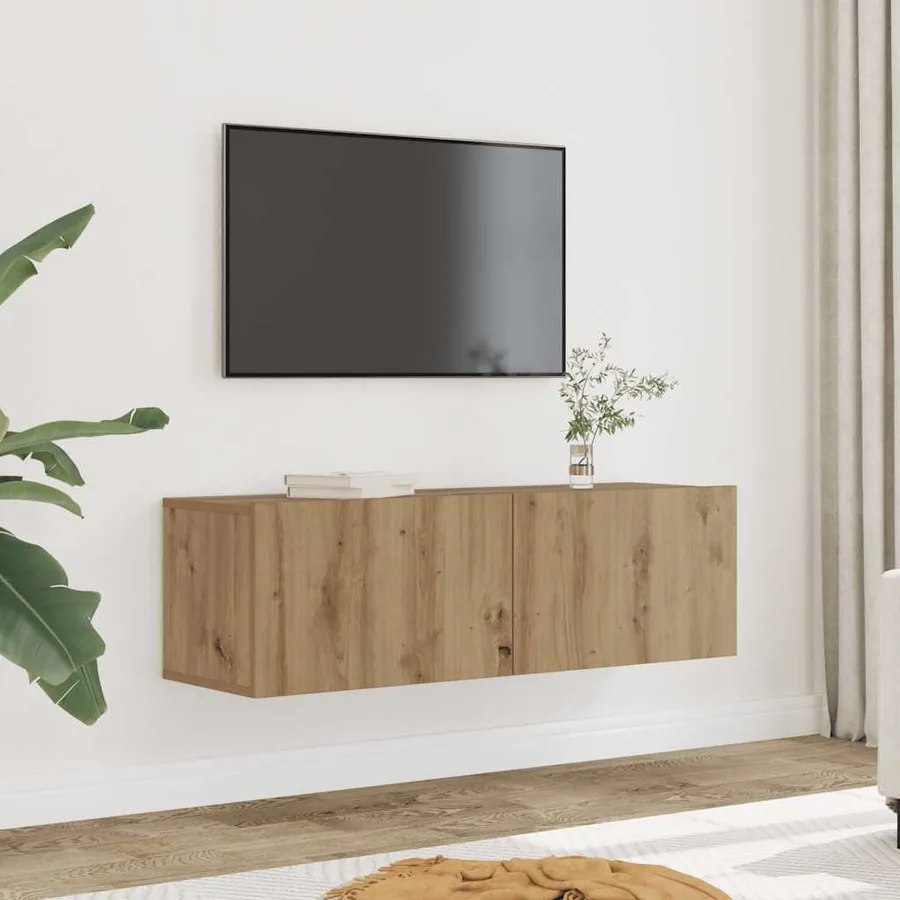 Meubles TV muraux 2 pcs chêne artisanal 100x30x30 cm