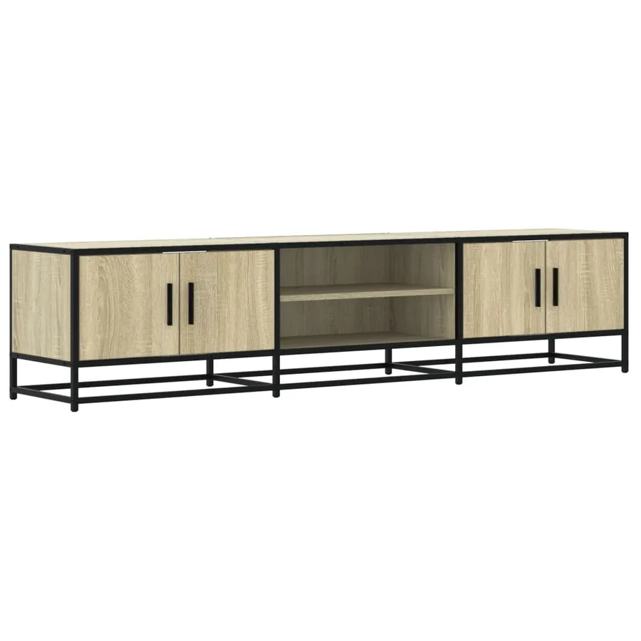 Meuble TV chêne sonoma 180x35x41 cm bois d'ingénierie - 2