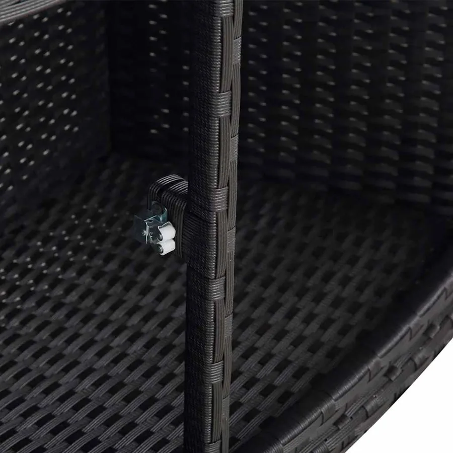 Hot tub surround black poly rattan - 9