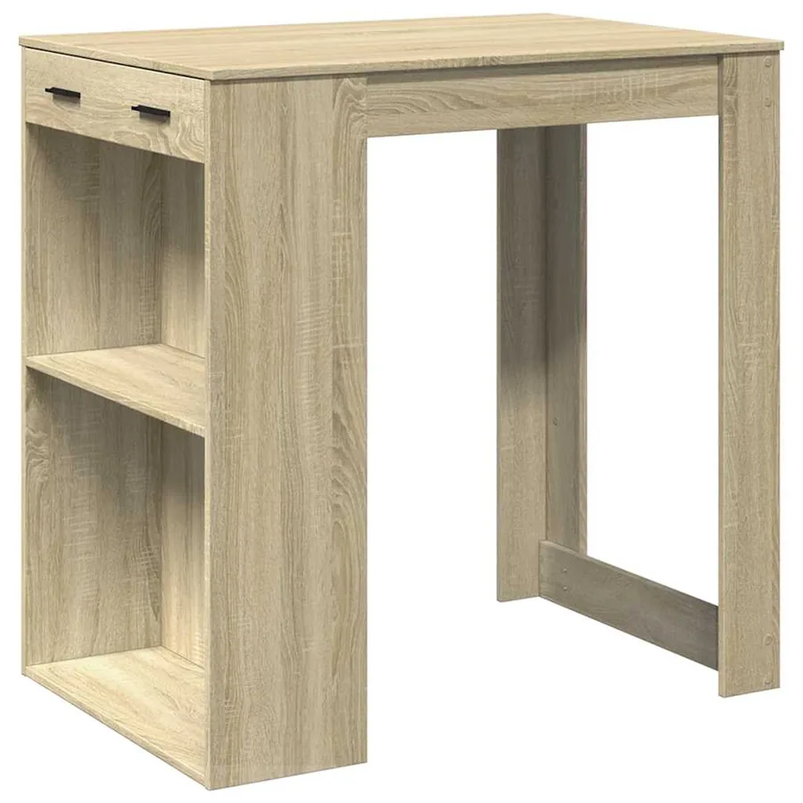 Table de bar chêne sonoma 102x70x103,5 cm bois d'ingénierie - 2