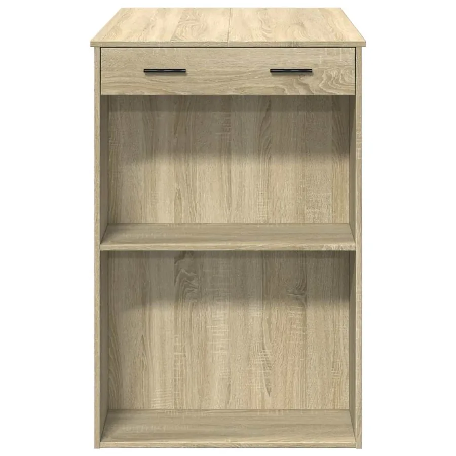 Table de bar chêne sonoma 102x70x103,5 cm bois d'ingénierie - 6