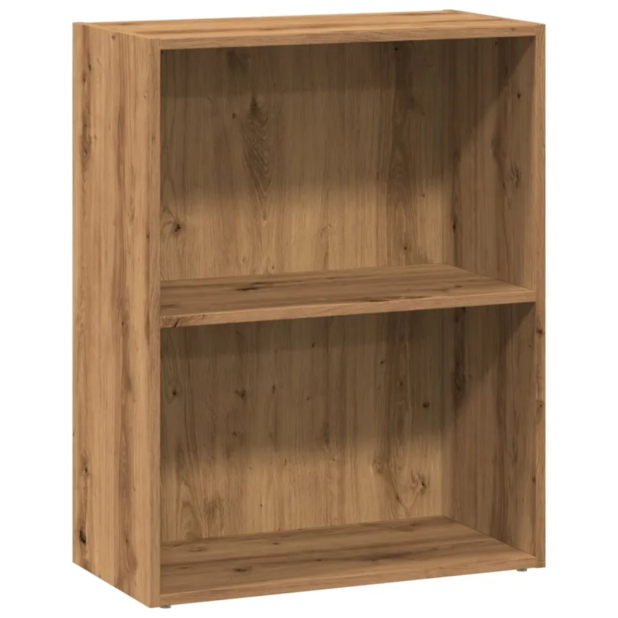 Bibliothèque chêne artisanal 60x30x77 cm bois d'ingénierie - 2