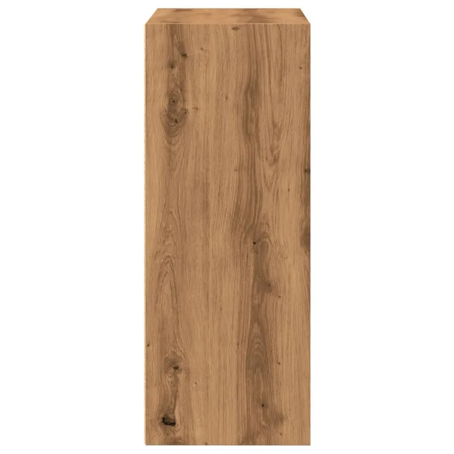 Bibliothèque chêne artisanal 60x30x77 cm bois d'ingénierie - 6