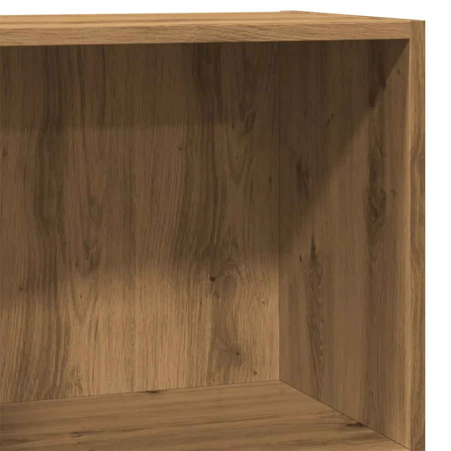 Bibliothèque chêne artisanal 60x30x77 cm bois d'ingénierie - 7